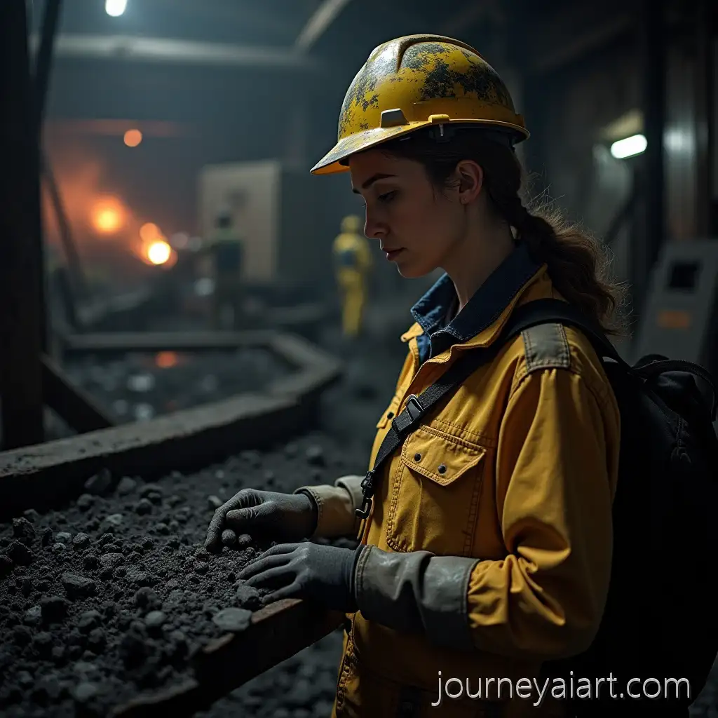 Greta-Thunberg-WorkingGreta-Thunberg-coal-mine-in-a-Coal-Mine