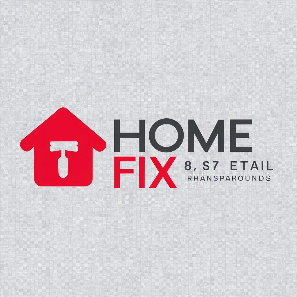 LOGO-Design-for-Home-Fix-Red-Background-with-White-Letters-and-Home-Symbol-for-Retail-Industry