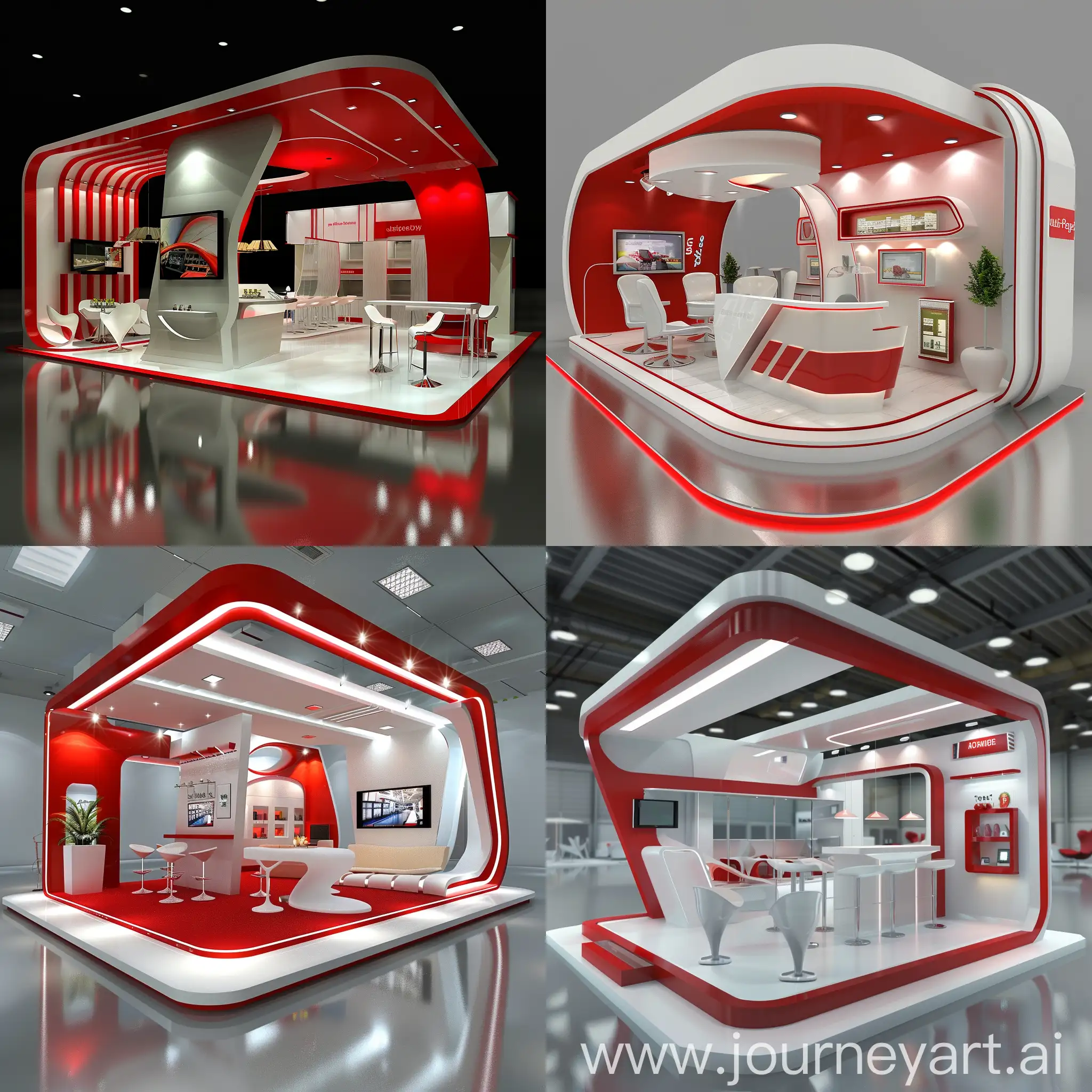 Luxurious-Red-and-White-3D-Modeling-of-Exhibition-Booths