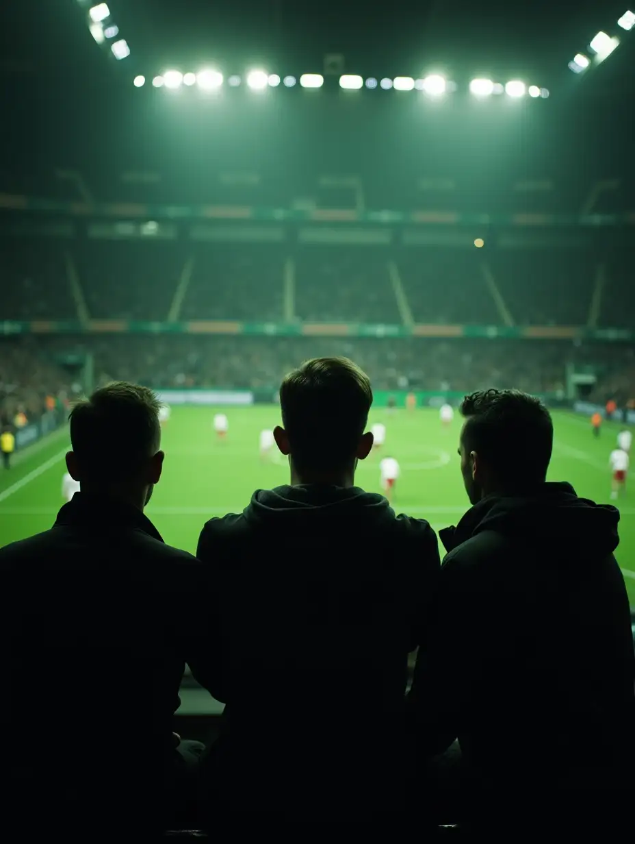 Three-Men-Watching-a-Football-Match-in-Dark-Tones