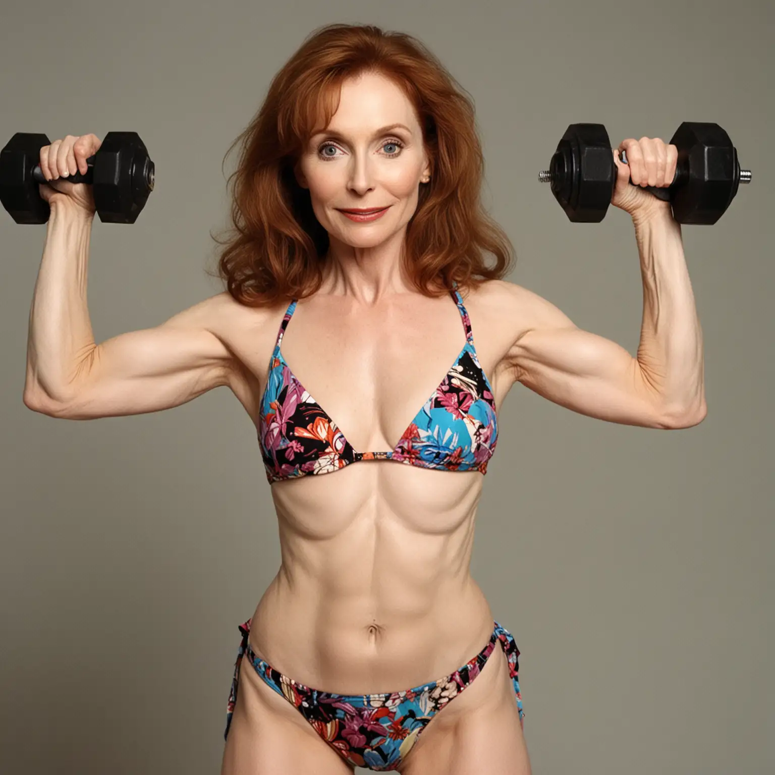 Gates-McFadden-Bikini-Weightlifting-Exercise