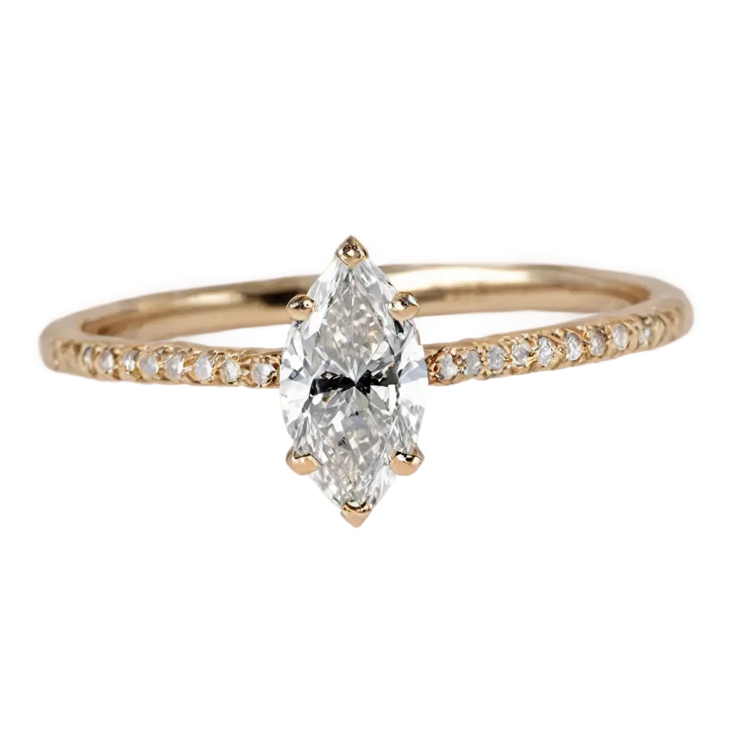 bright marquise diamond with prongs