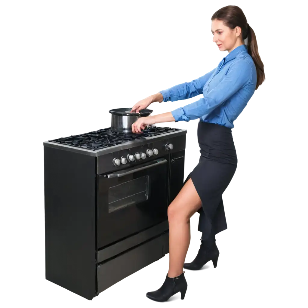 Woman-Near-Stove-PNG-Image-Cozy-Home-Cooking-Scene