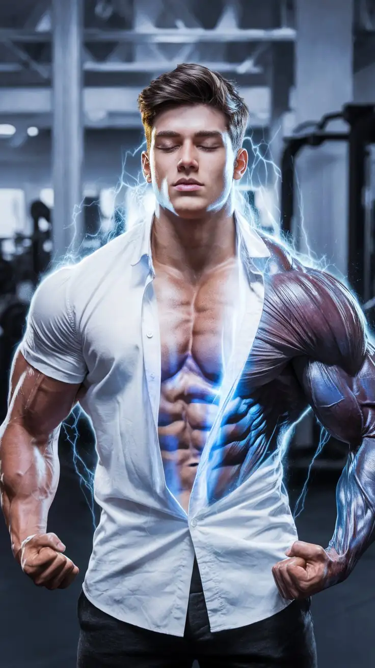 College-Student-Transforming-into-Herculean-Muscle-Hero-with-Luminous-Blue-Power