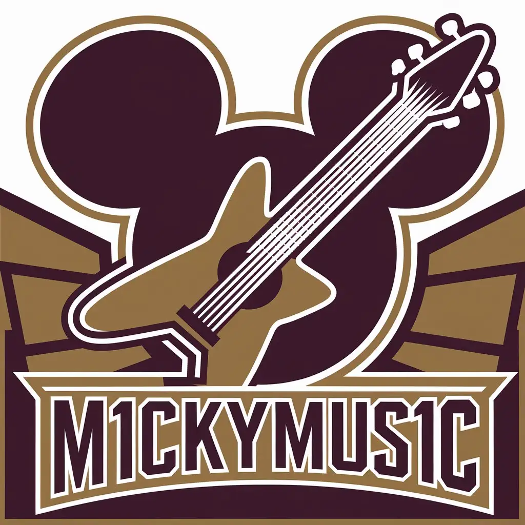 a vector logo design,with the text "M1ckyMus1c", main symbol:M1ckyMus1c,Moderate,clear background