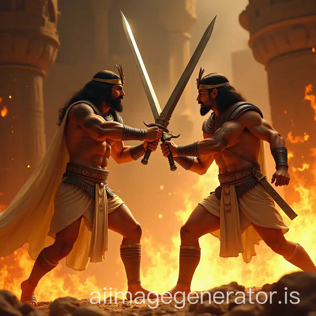 Epic-Battle-Between-Muscly-Egyptian-Princes-in-Fiery-Showdown