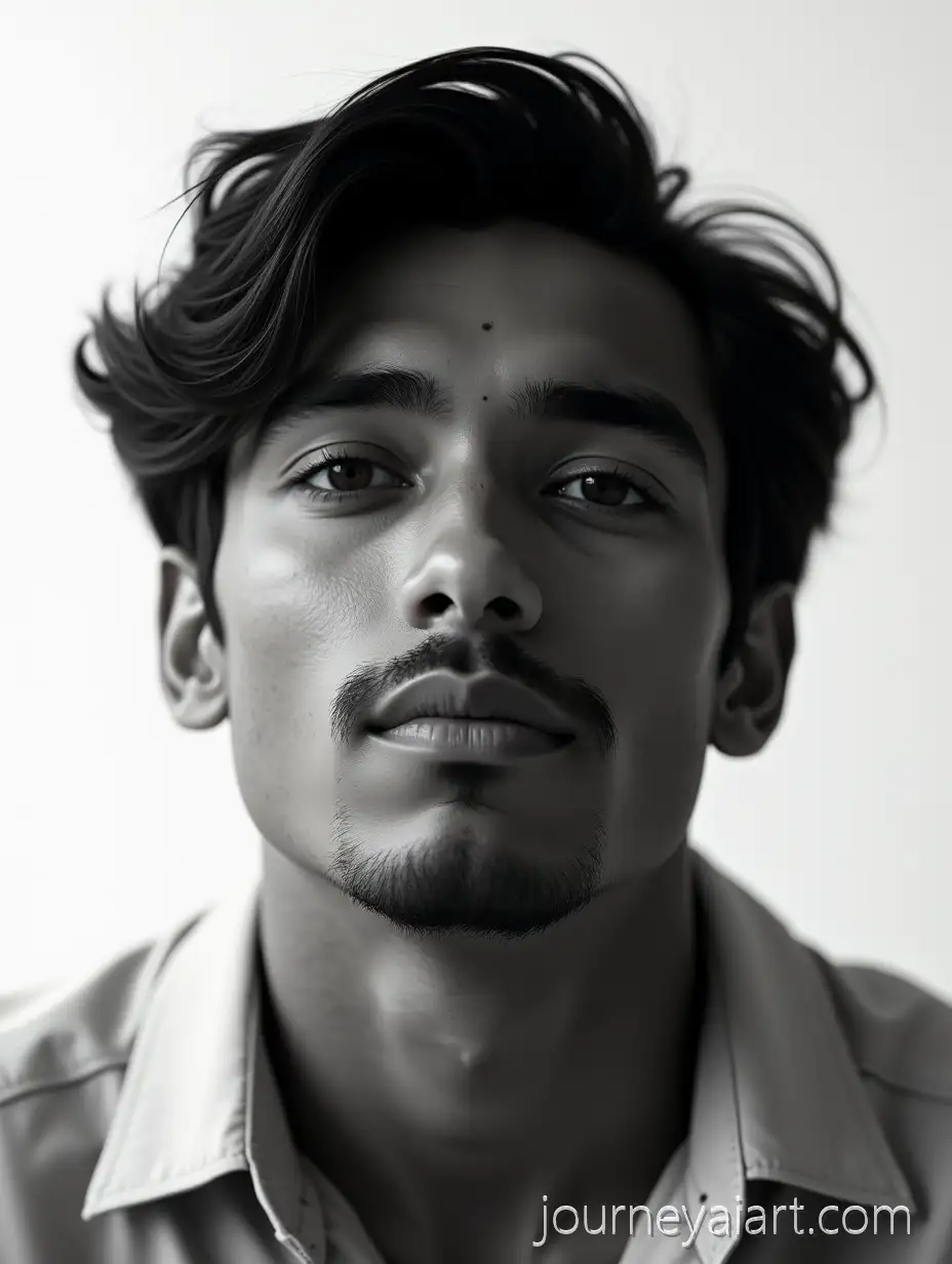 Cinematic-BlackandWhite-Portrait-of-a-Young-SouthAsian-Man-with-Intense-Expression