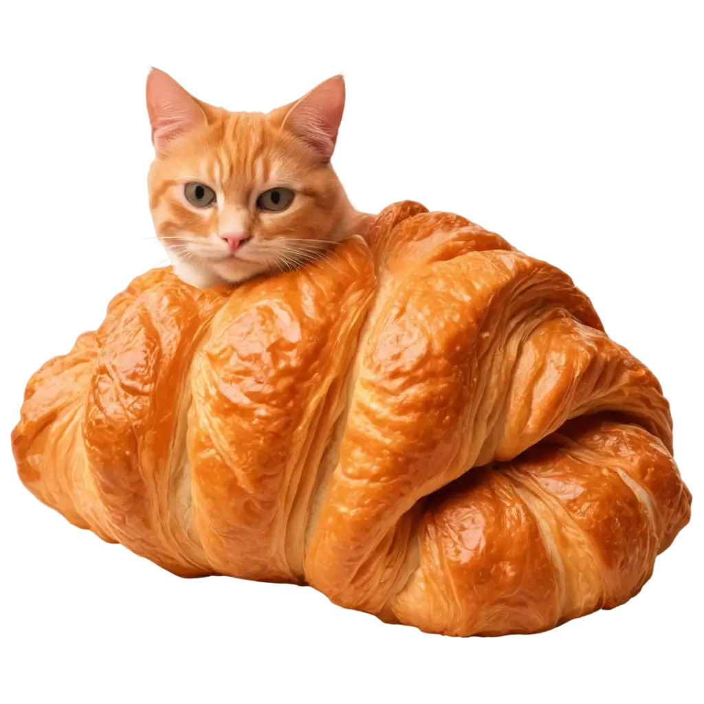 Croissant-Cat-PNG-Image-Adorable-and-HighQuality-Graphic-for-Versatile-Use