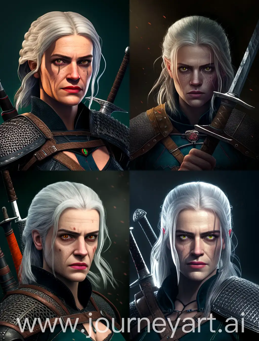 The-Witcher-and-Siri-Prepare-for-Battle-in-Dark-Atmosphere