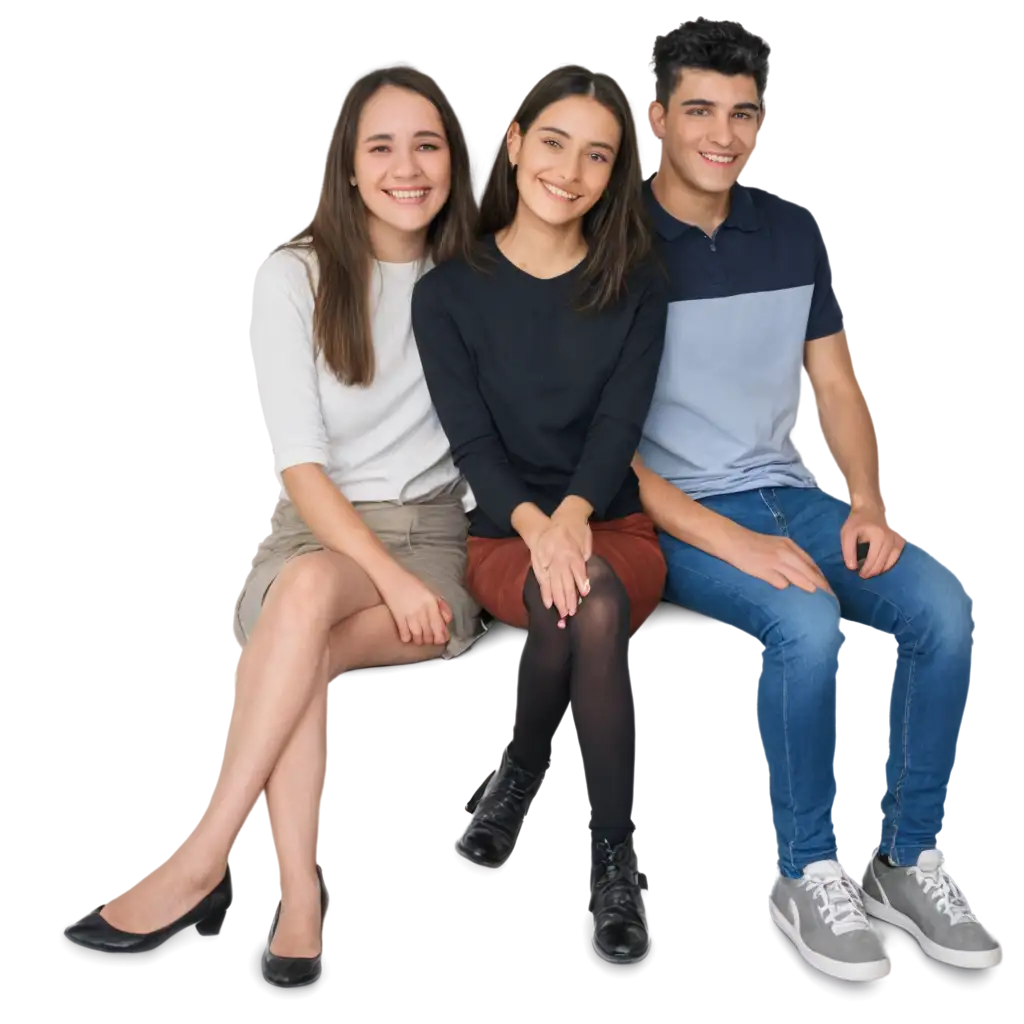 Vibrant-PNG-Image-of-Three-Smiling-South-American-Teenagers-with-Student-Look