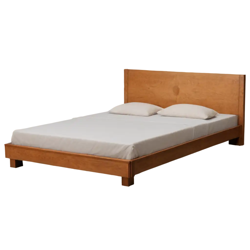 HighQuality-Wooden-Double-Bed-PNG-for-Versatile-Design-Applications