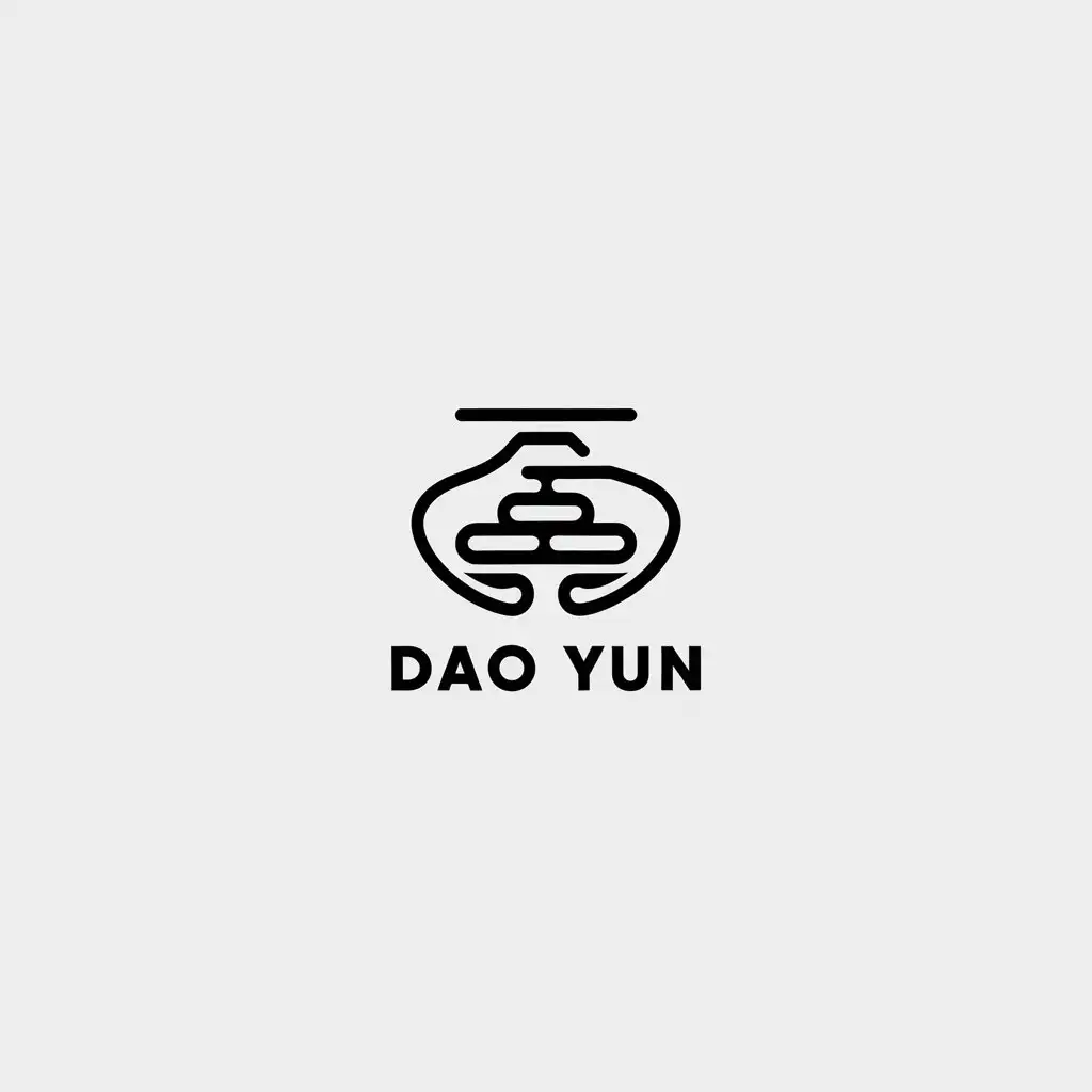 a vector logo design,with the text "Dao Yun", main symbol:songwu spa,Minimalistic,be used in Beauty Spa industry,clear background