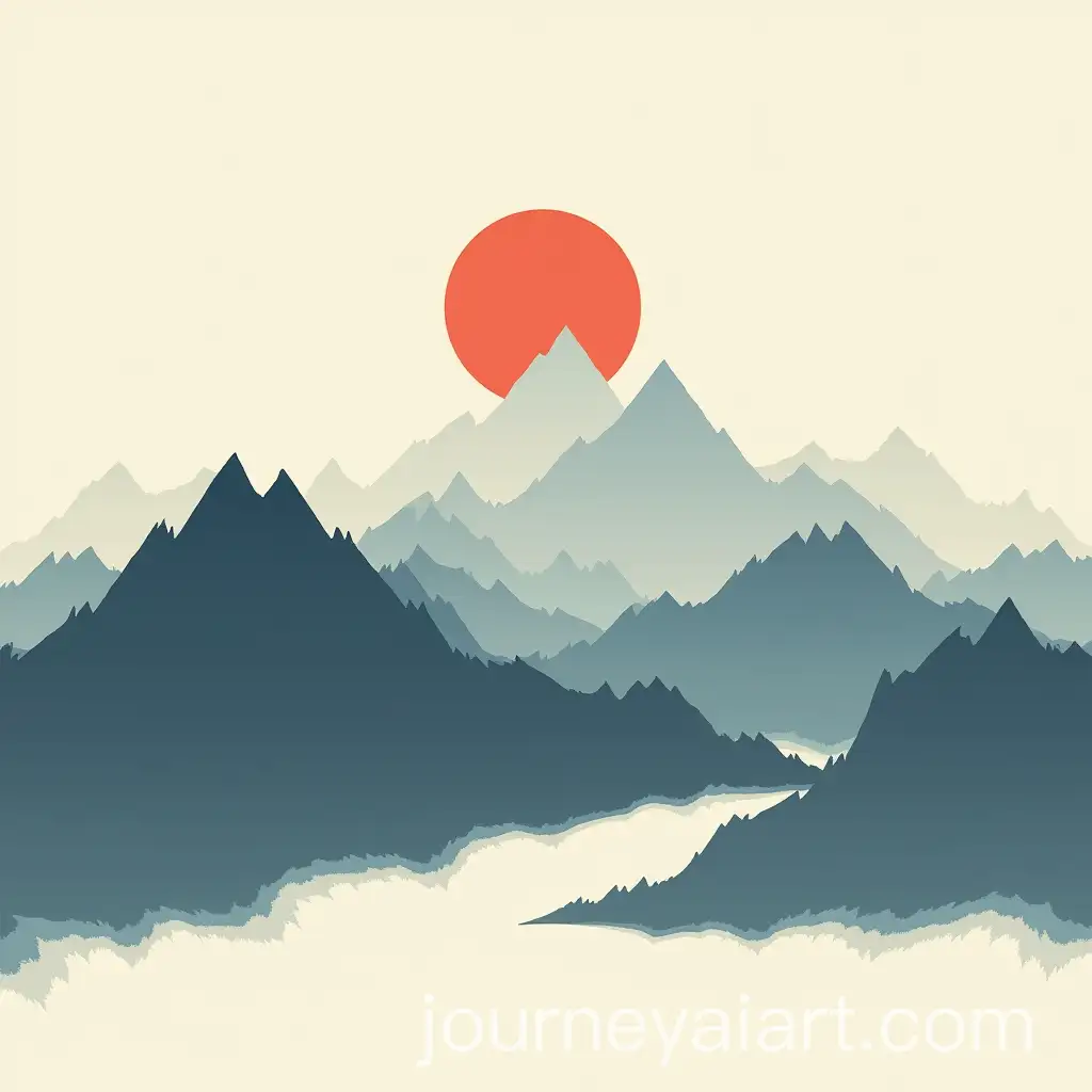 Minimalist-Geometric-Mountain-Landscape-Abstract-Art-Wallpaper