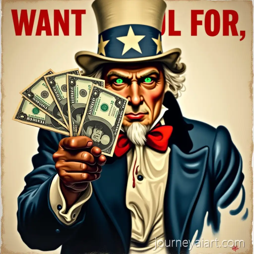 VintageVintage-Uncle-Sam-Poster-I-WANT-YOU-FOR-US-ARMY-Poster-with-Altered-Details