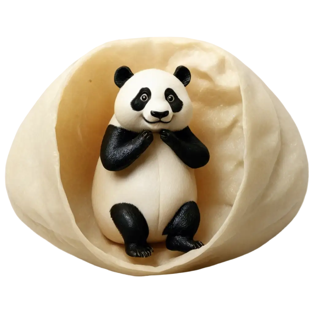 PNG-Image-of-Panda-Hanging-on-Bakpao-Cute-and-Playful-Design-for-Versatile-Use