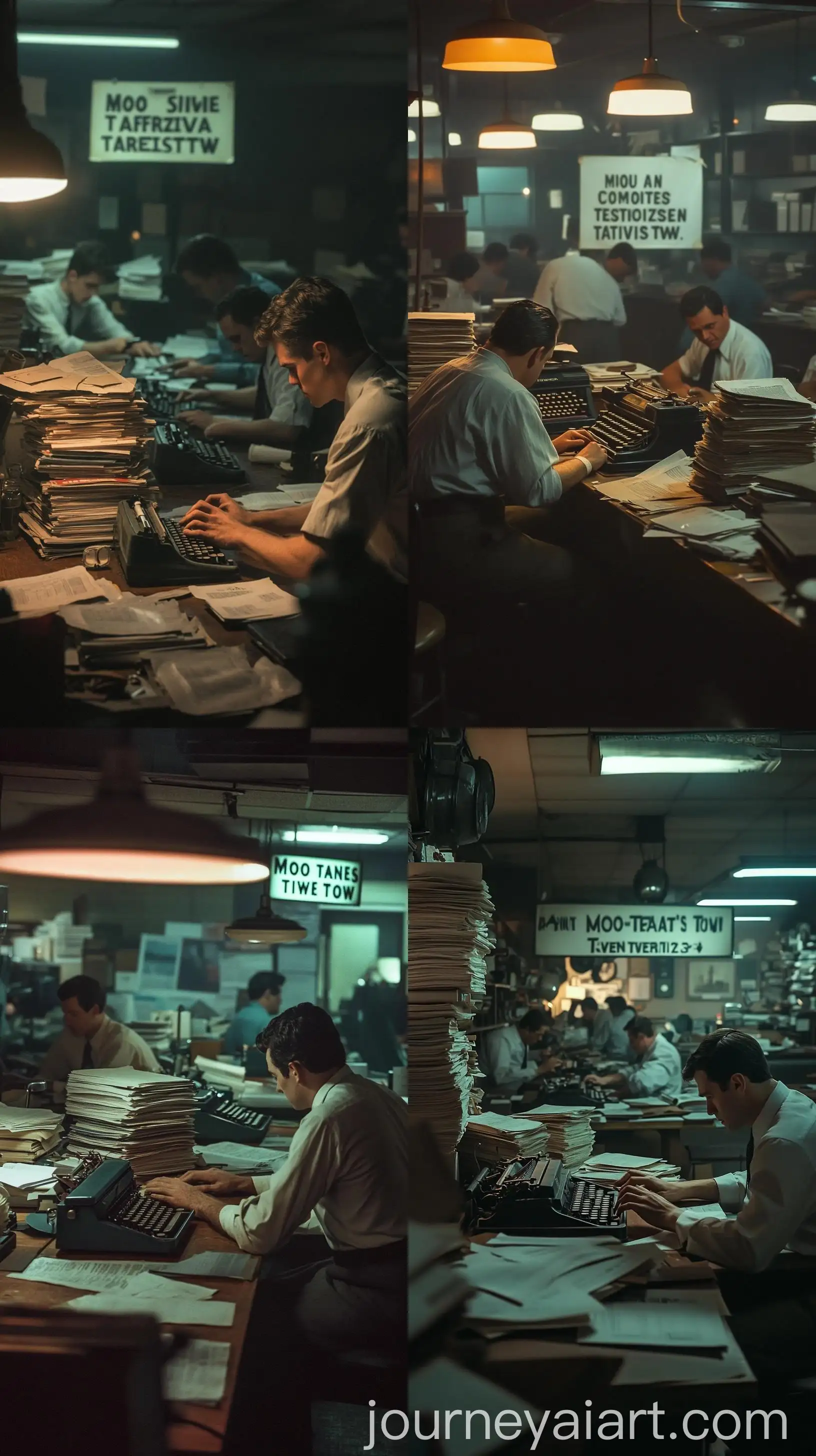 Journalists-Covering-Mothman-Sightings-in-1966-Newspaper-Office