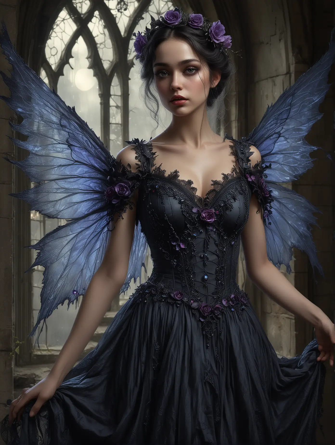 Ethereal-Gothic-Fairy-with-Velvet-Wings-and-Intricate-Crown