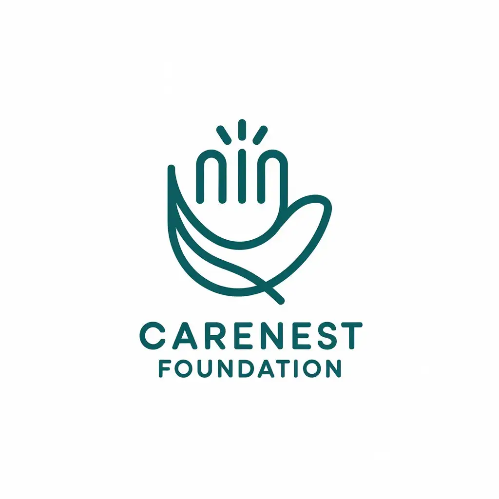 LOGO Design for Carenest Foundation Vector Logo with Text and Symbol for Nonprofit Industry