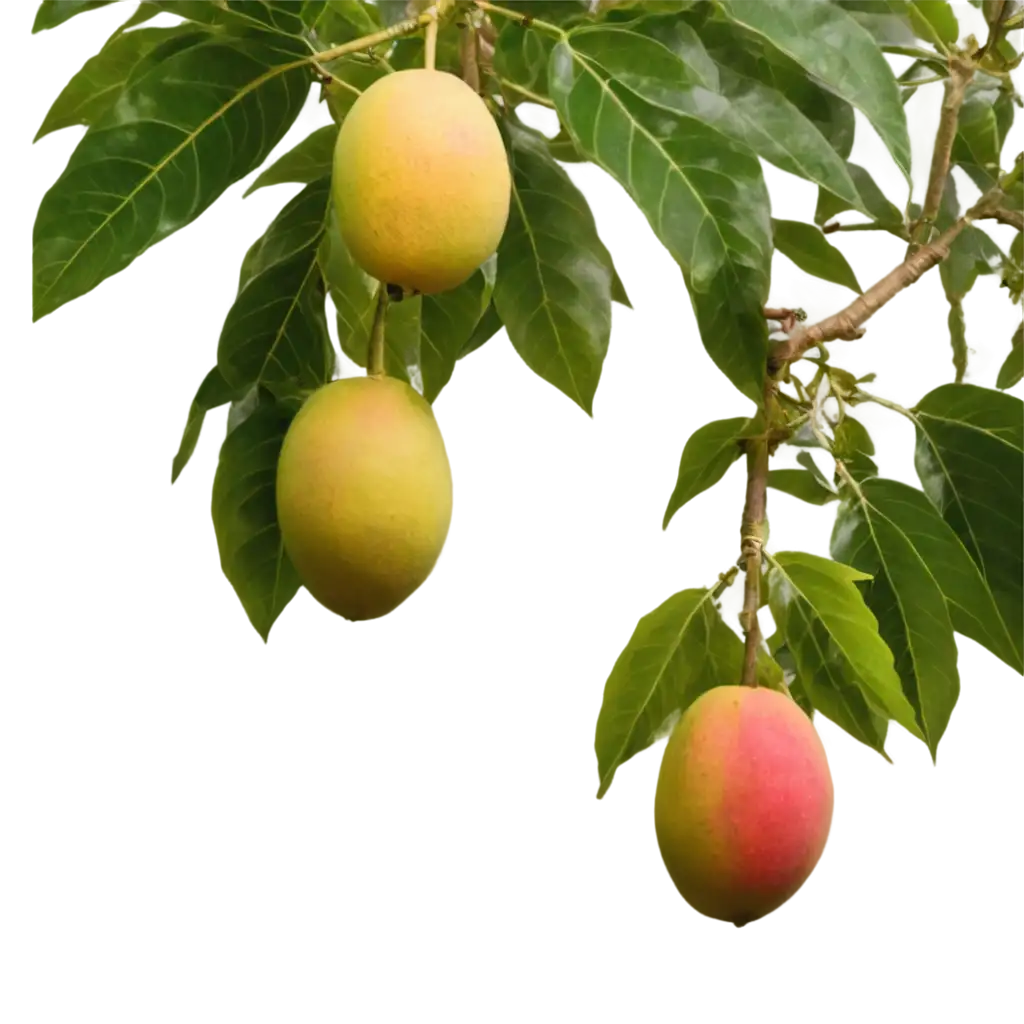 Mangoes-Hanging-on-a-Mango-Tree-HighQuality-PNG-ImagePNG-Image-Usage-Scenarios-for-Versatile-Use