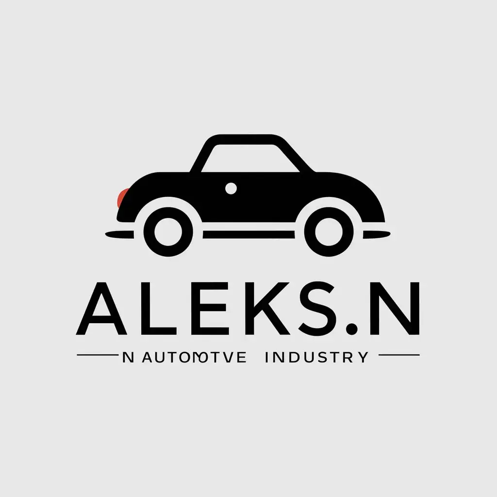 a vector logo design,with the text "Aleks.N", main symbol:Auto,Moderate,be used in Automotive industry,clear background