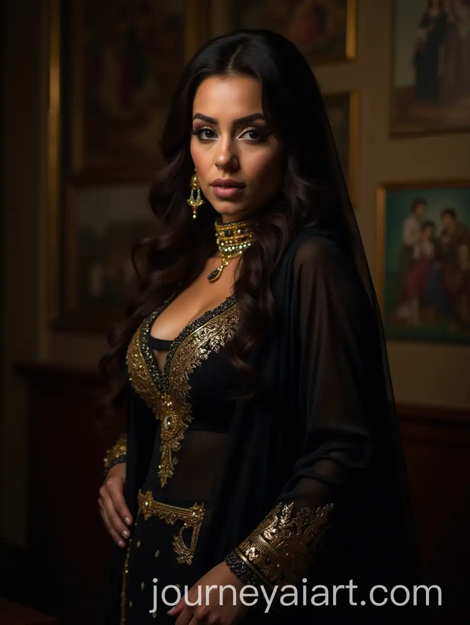 Elegant-Arab-Woman-in-BDSM-Attire-with-Cultural-Touches