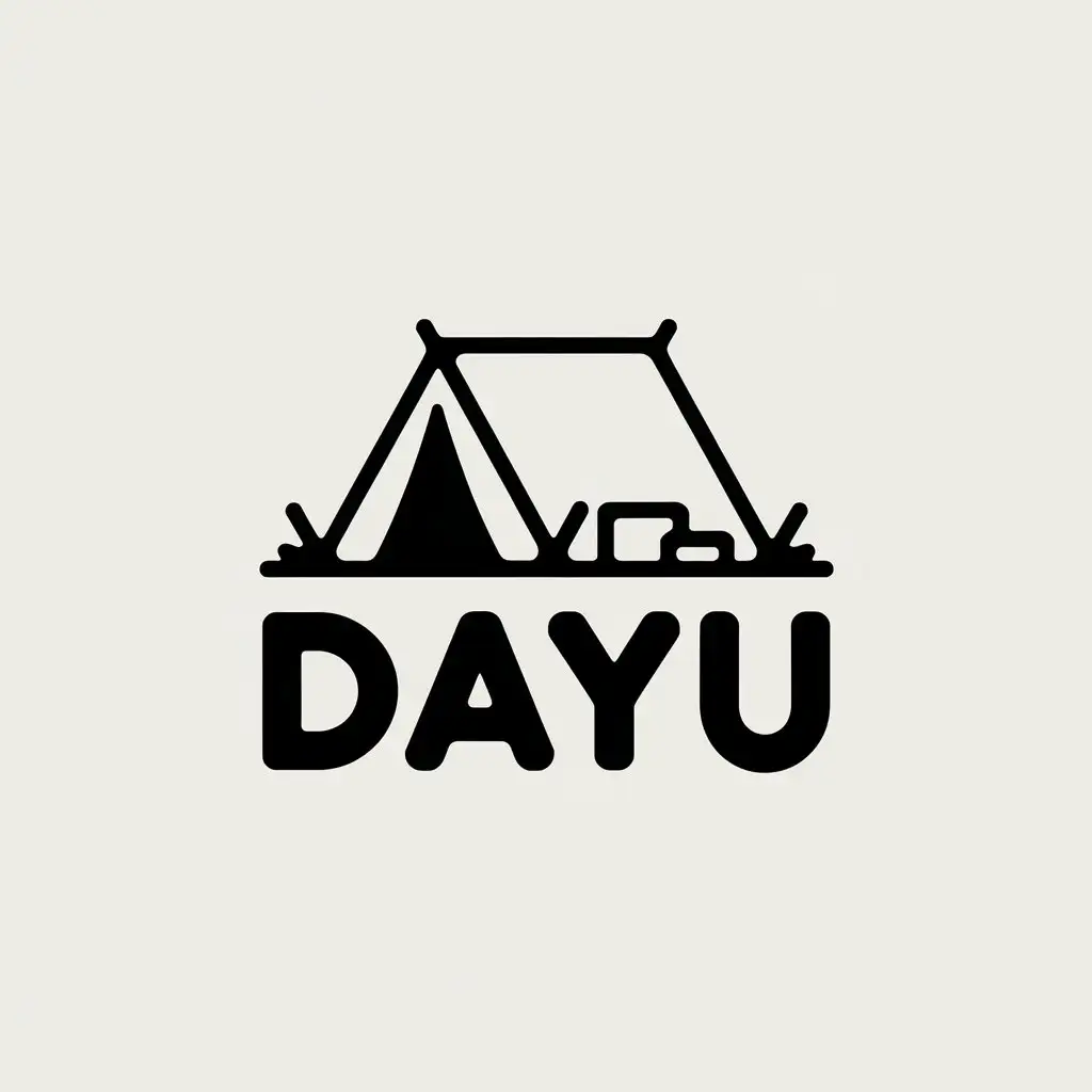 LOGO-Design-for-Dayu-Minimalistic-Outdoor-Camping-Theme-with-CrossBorder-Trade-Appeal-for-Japan-and-Korea