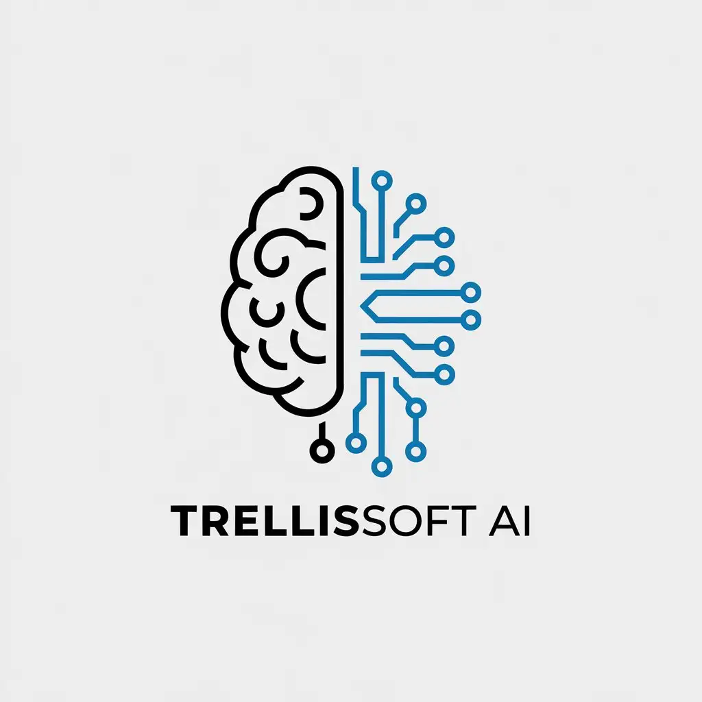 LOGO Design for Trellissoft AI Vector Design with Artificial Intelligence Symbol for Technology Industry