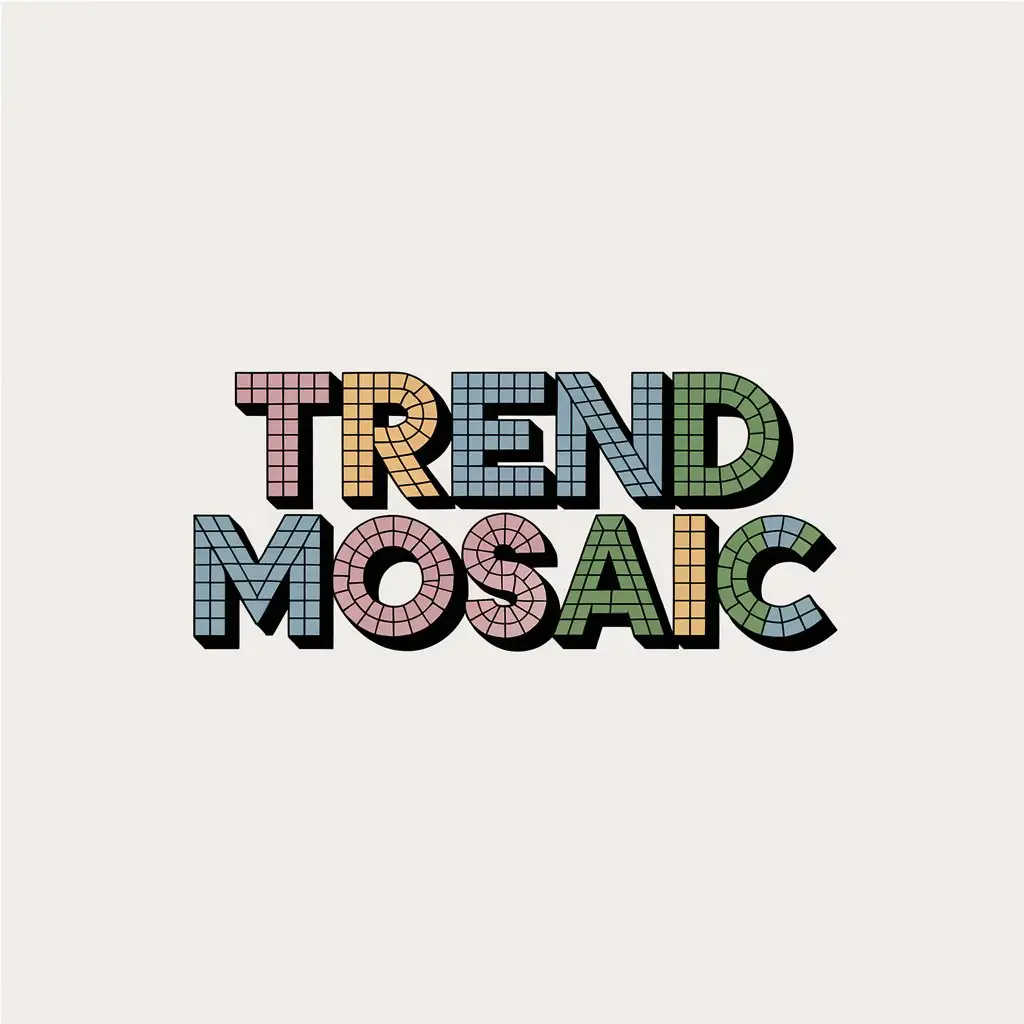 LOGO Design for Trend Mosaic Pastel Mosaic Tiles with Modern and Elegant Aesthetic