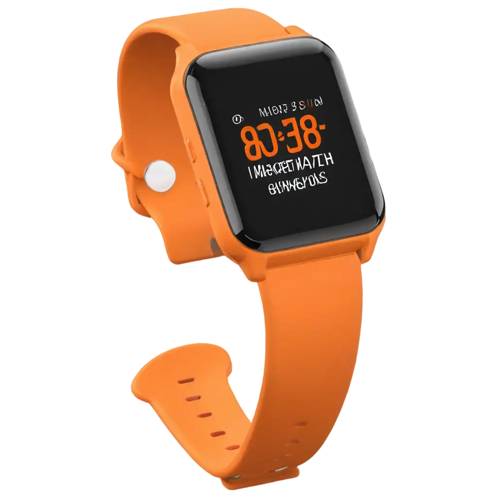 Orange-Smart-Watch-PNG-Image-HighQuality-and-Transparent-Design