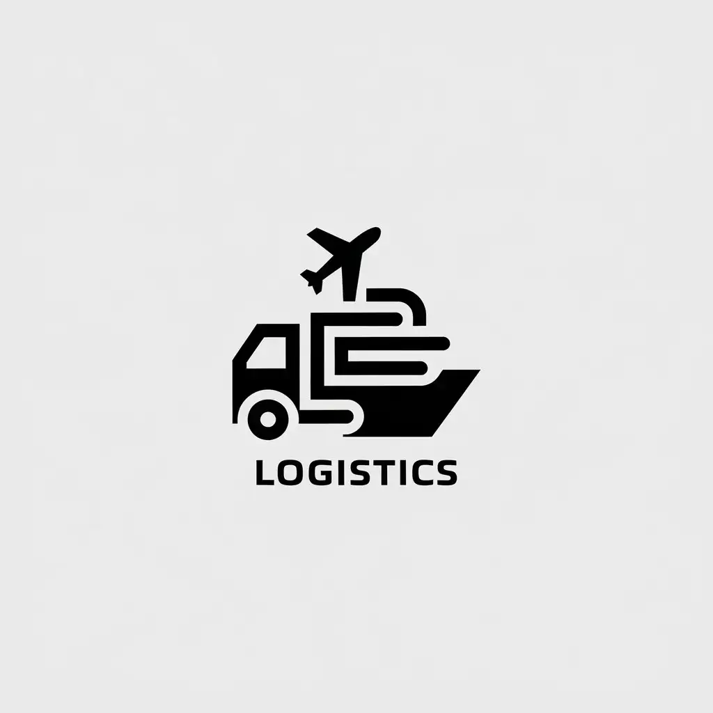 LOGO Design for Logistics Minimalistic Vector with Clear Background