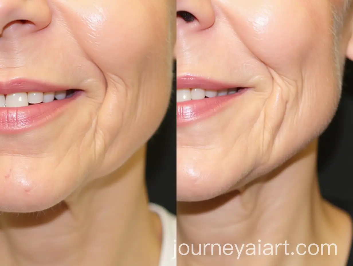 CloseupAI-Image-Prompt-Expansion-Comparison-of-Womans-Lower-Face-Before-and-After-Skin-Treatment