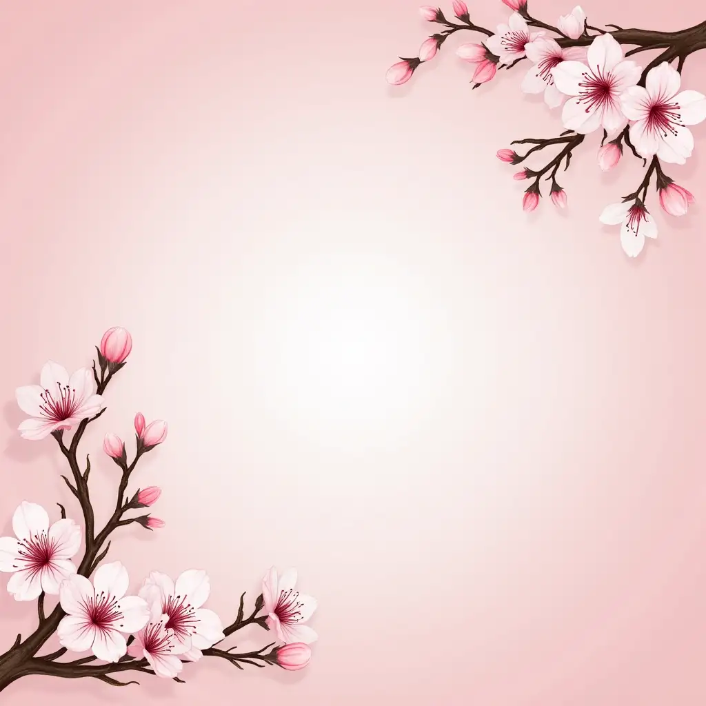 create a background with cherry blossoms that I can write in