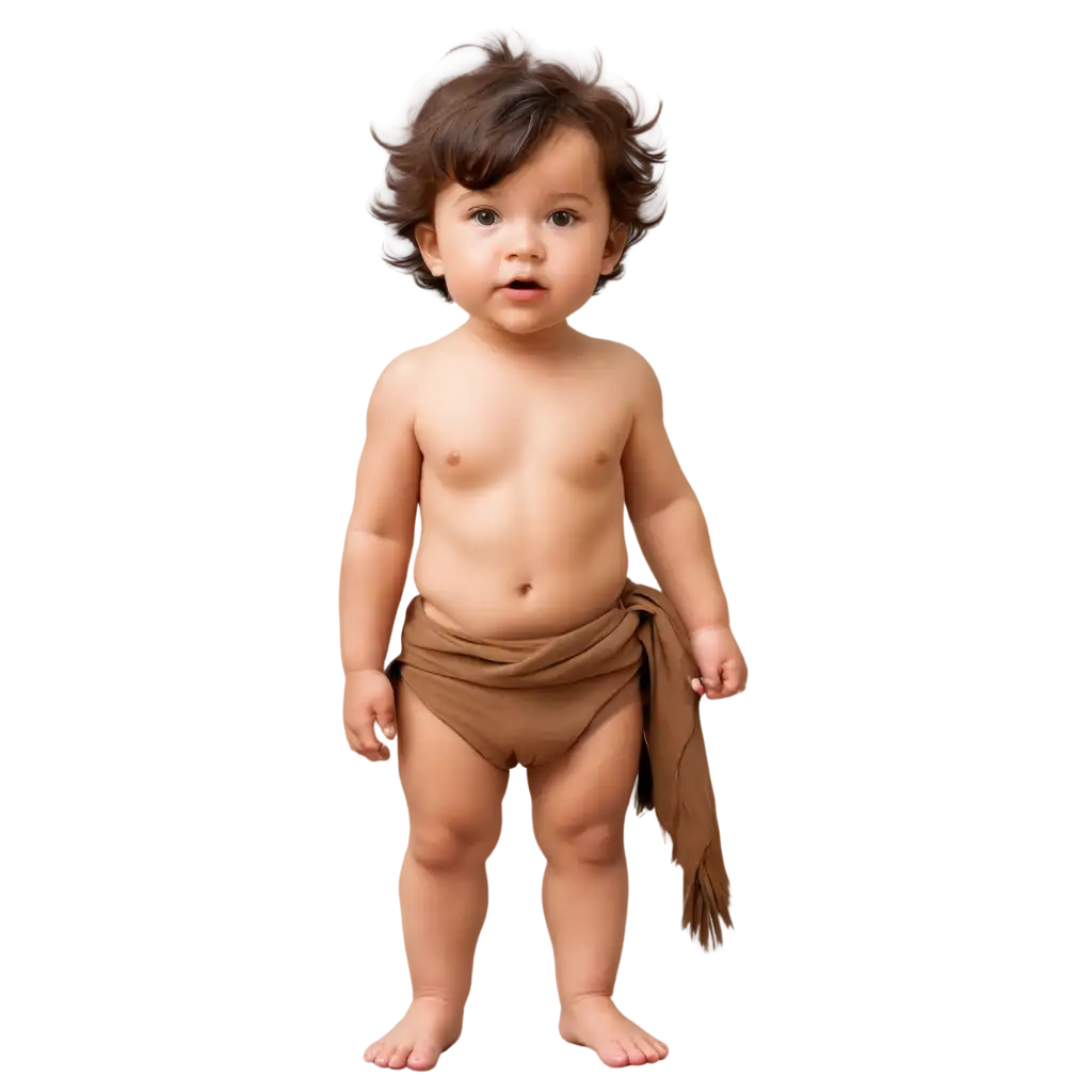 PNG-Image-of-Vector-Baby-Boy-with-Feathers-and-CamelColored-Clothing