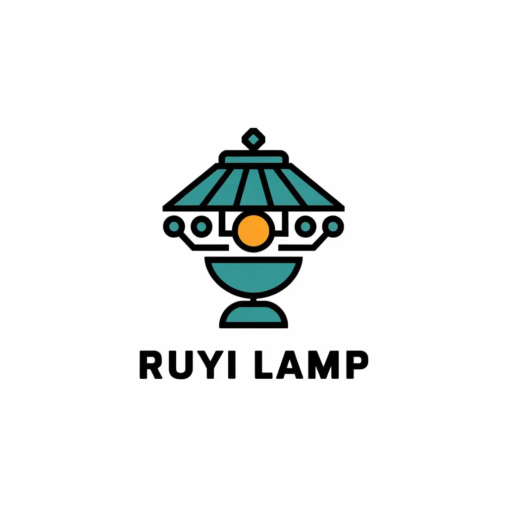 LOGO Design for Ruyi Lamp Modern Lamp Symbol for Technology Industry with Clear Background