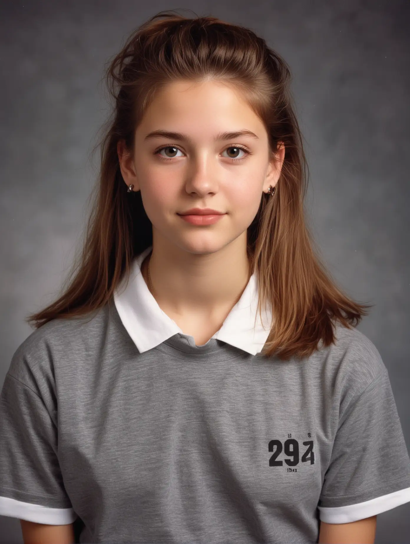 1990s-Girl-Yearbook-Portrait-with-Collar-and-TShirt