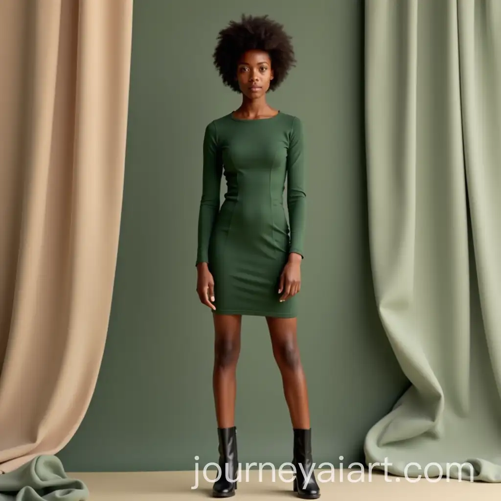 Elegant-Young-Black-Woman-in-Minimalist-Setting