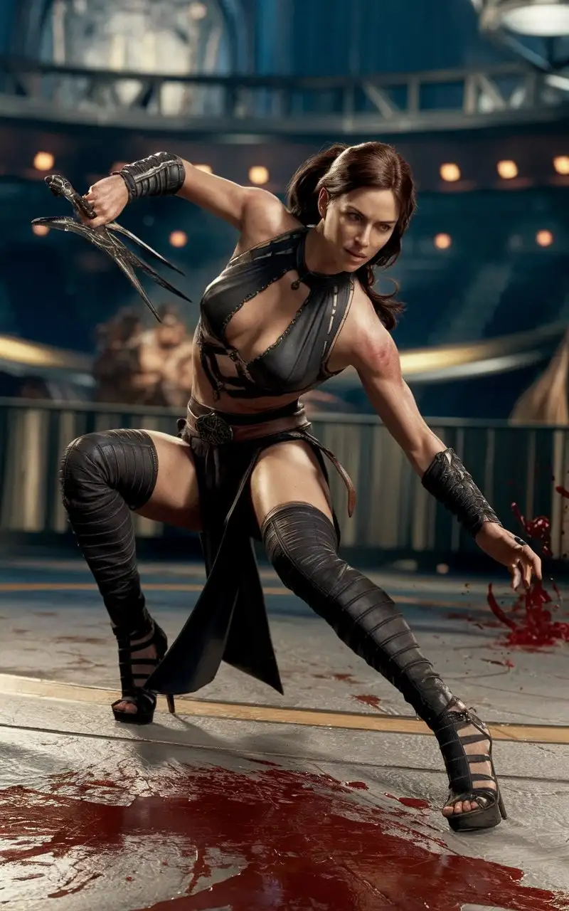 Charlize-Theron-Performing-Brutal-Fatality-in-Mortal-Kombat-Game