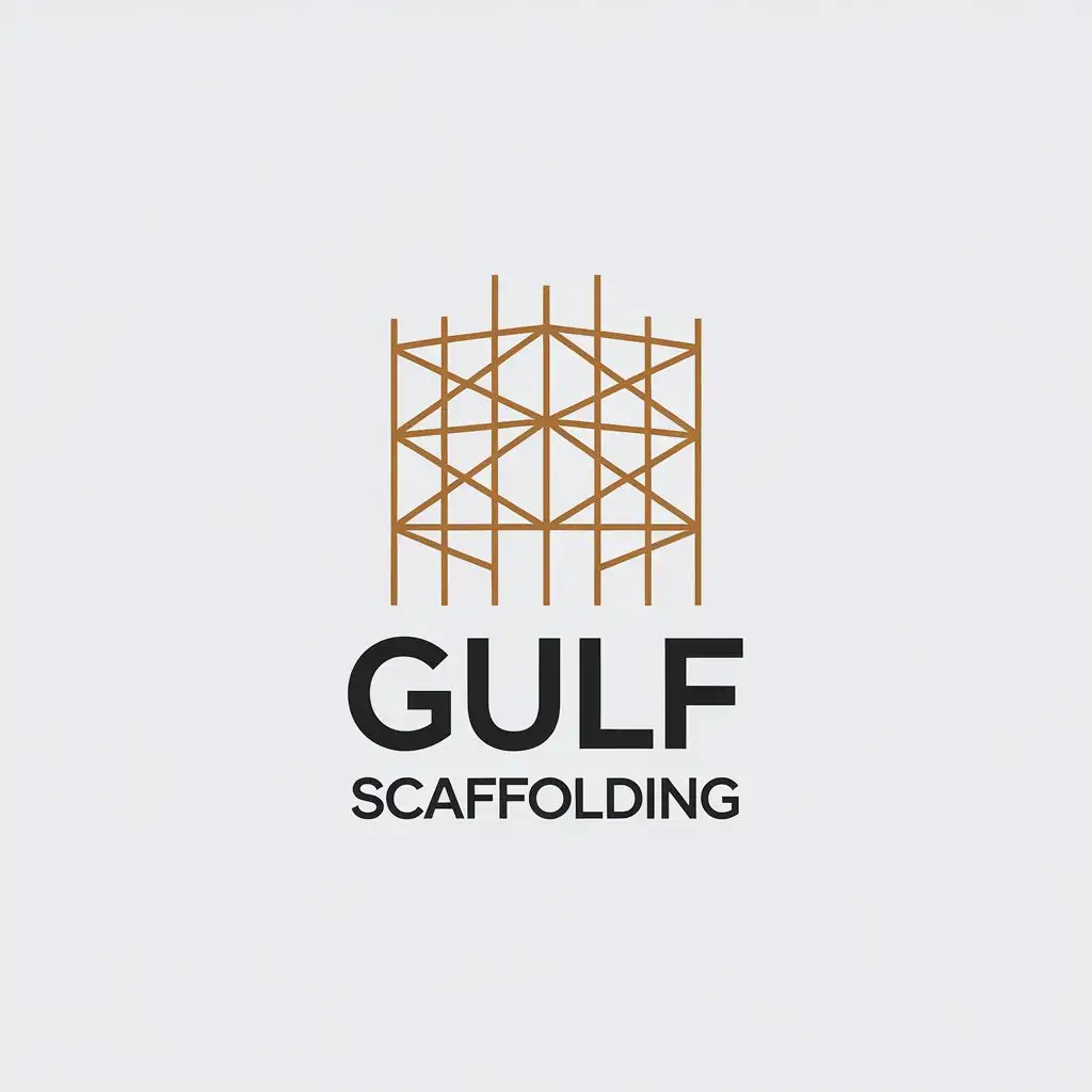 LOGO Design for Gulf Scaffolding Minimalistic Scaffolding Theme with Clear Background