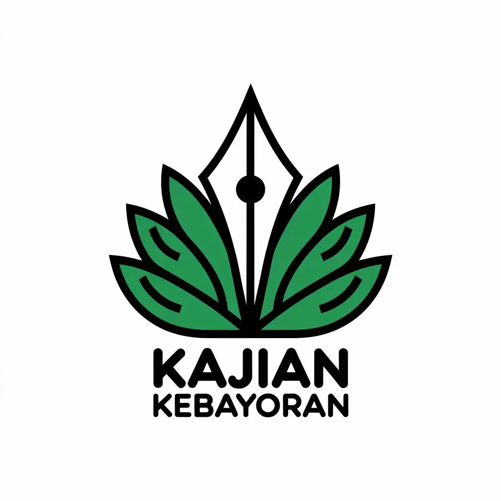 LOGO Design for Kajian Kebayoran Pen Symbol with Moderate Style for Religious Industry