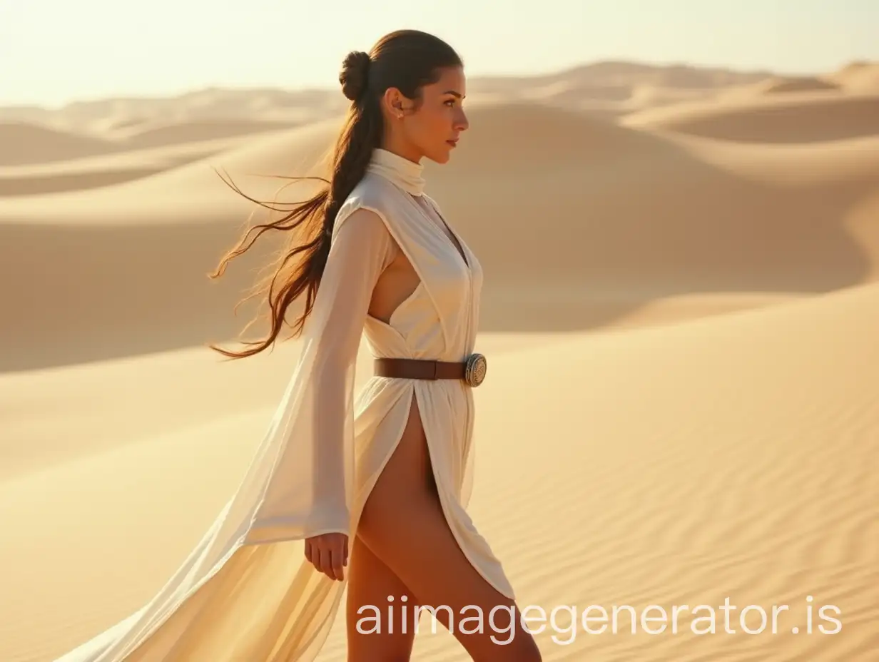 Princess-Leia-in-Desert-Dunes-with-Artistic-Blur-and-Strong-Contrasts
