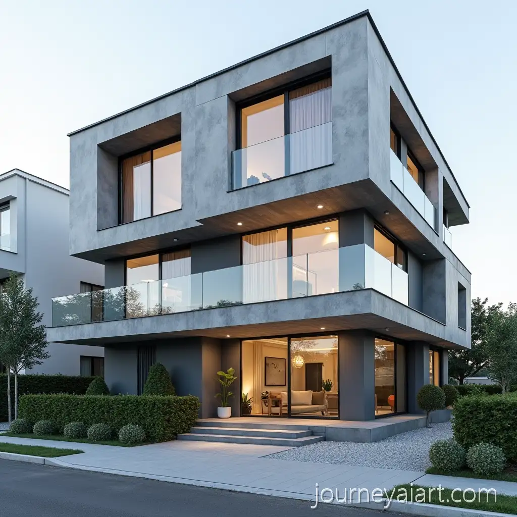 Elegant-and-Modern-Alumine-Facade-with-Sleek-Architecture