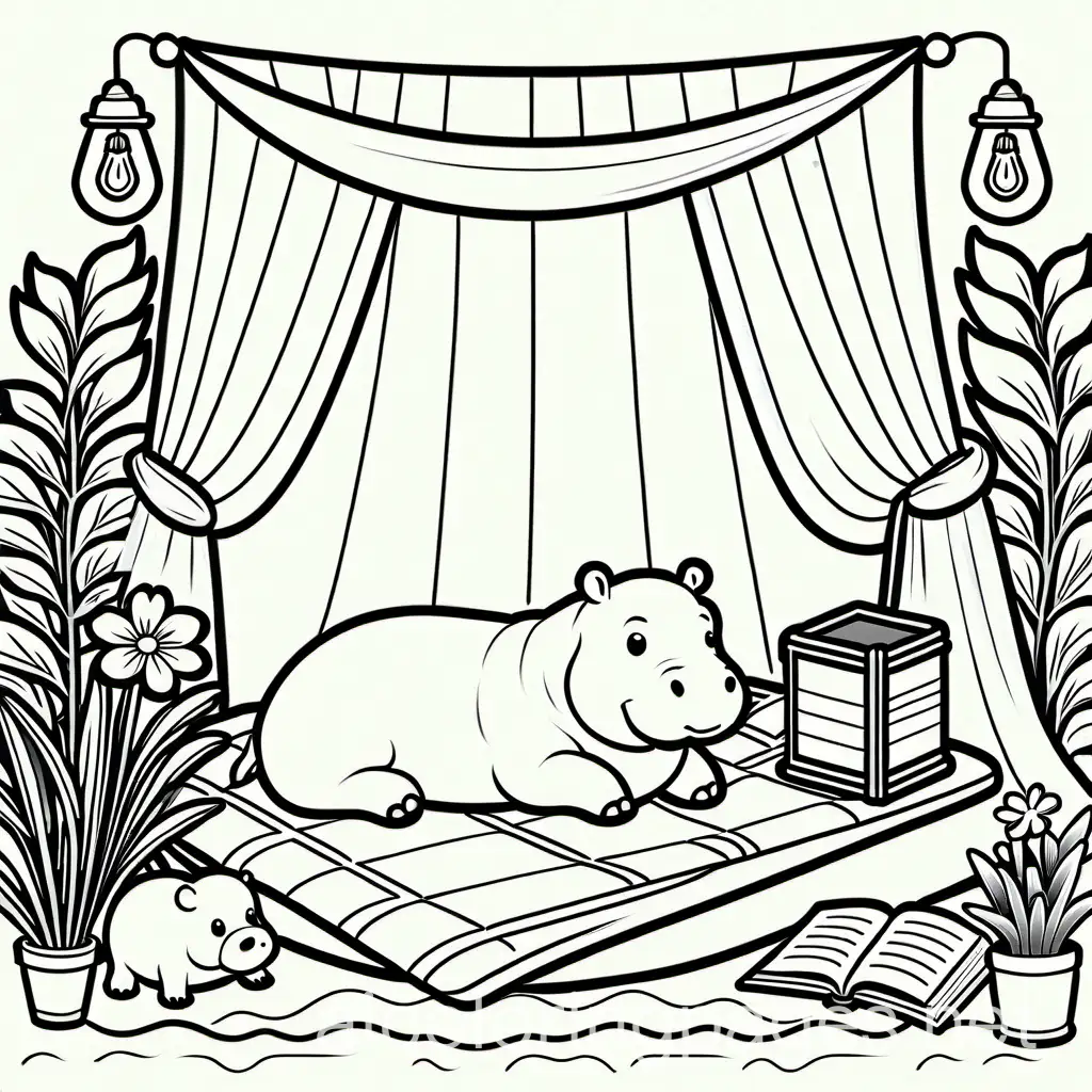 Cozy-Reading-Nook-Baby-Hippo-and-Friends