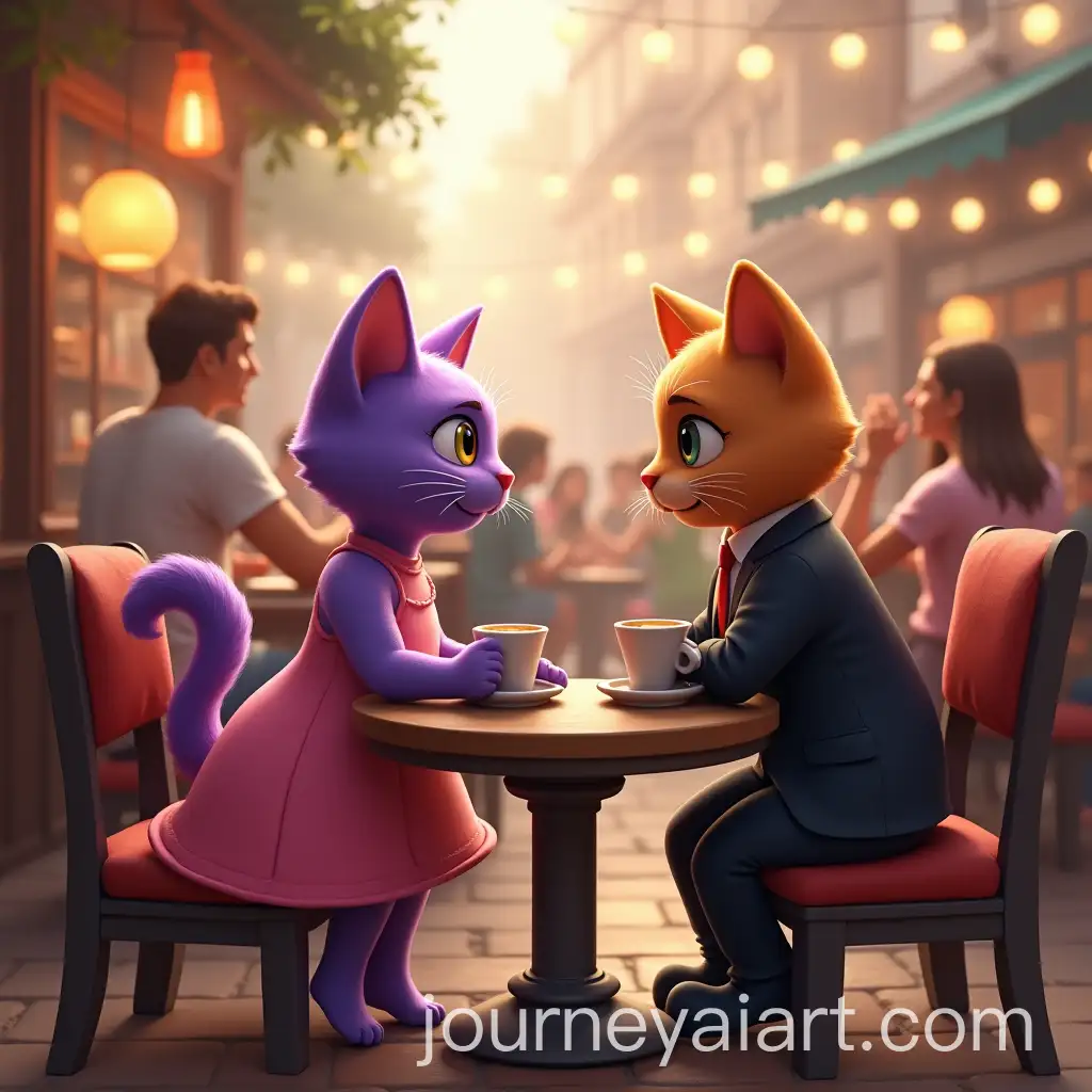 Curious-Purple-and-Brown-Cats-in-Caf-Encounter