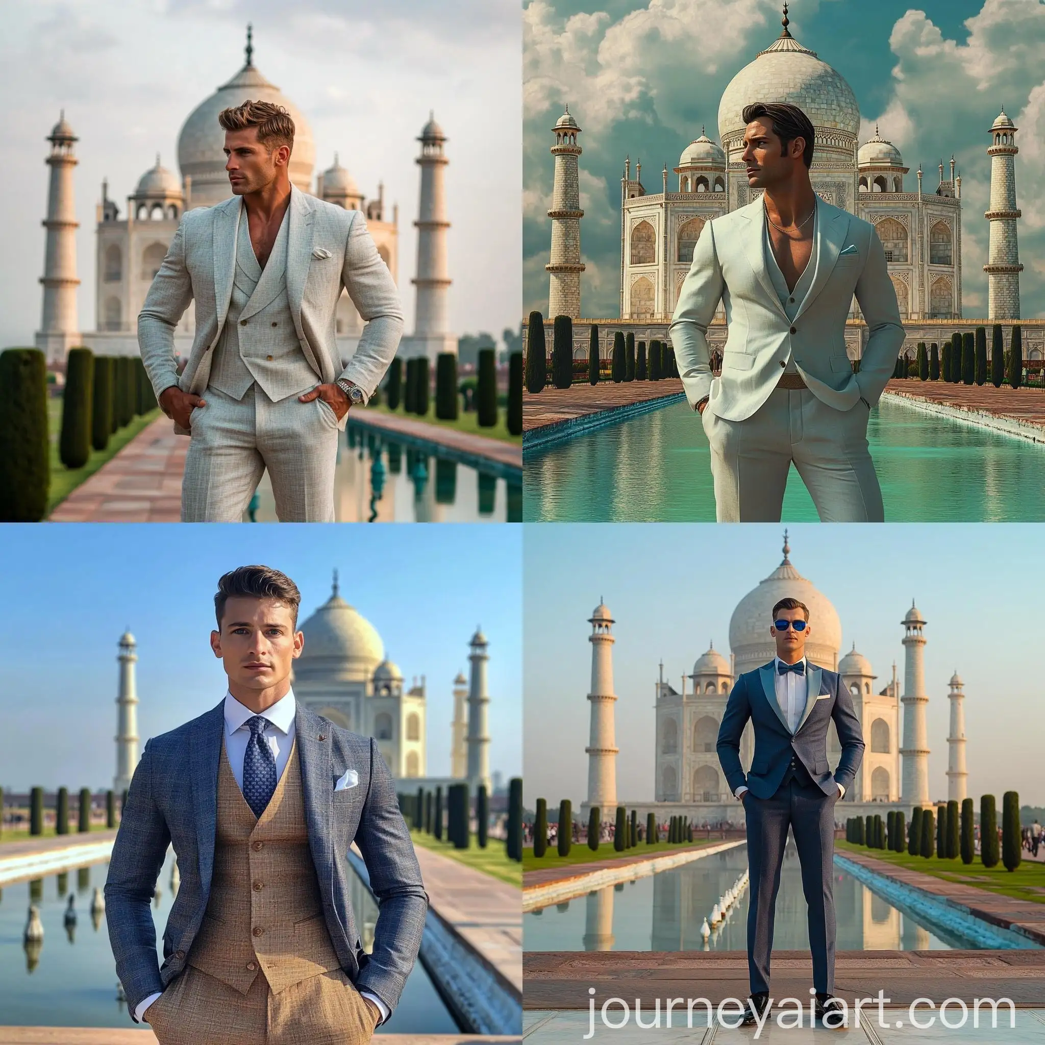 Man-in-Formal-Attire-Standing-in-Front-of-Taj-Mumbai-India