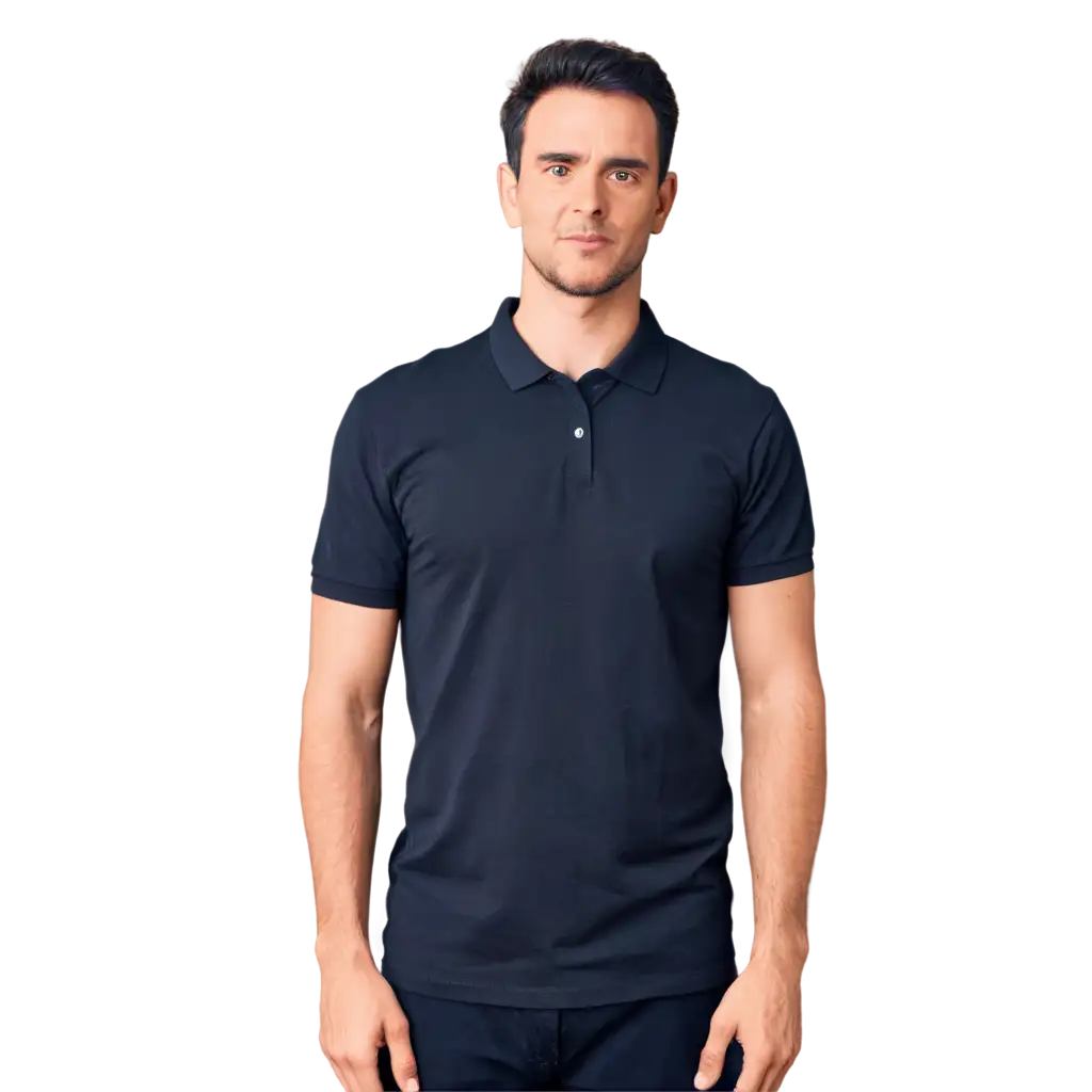 HighQuality-PNG-Image-of-a-Man-in-Black-Polo-Shirt-with-Sporty-Fabric