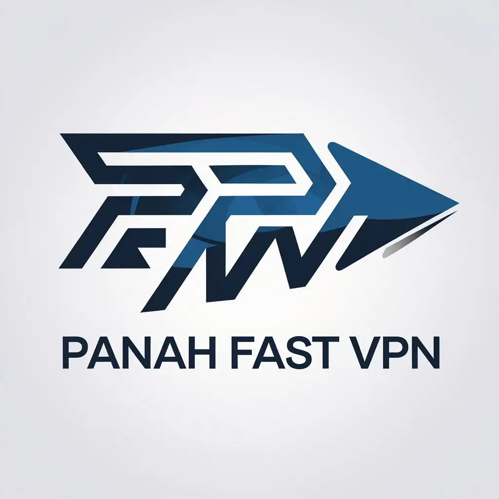 a vector logo design,with the text "Panah Fast Vpn", main symbol:Panah Fast VPN,complex,be used in Technology industry,clear background