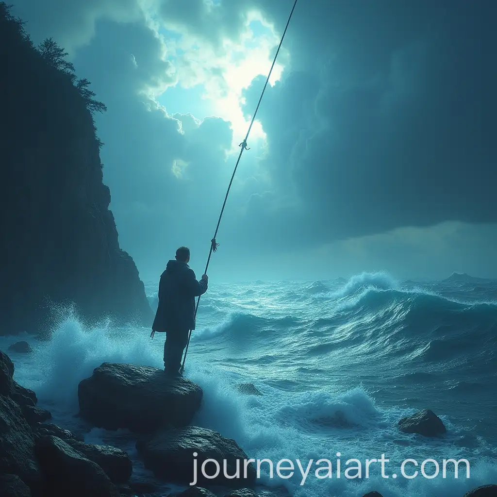 Man-Clinging-to-Rope-During-a-Sea-Storm-Dreamscape