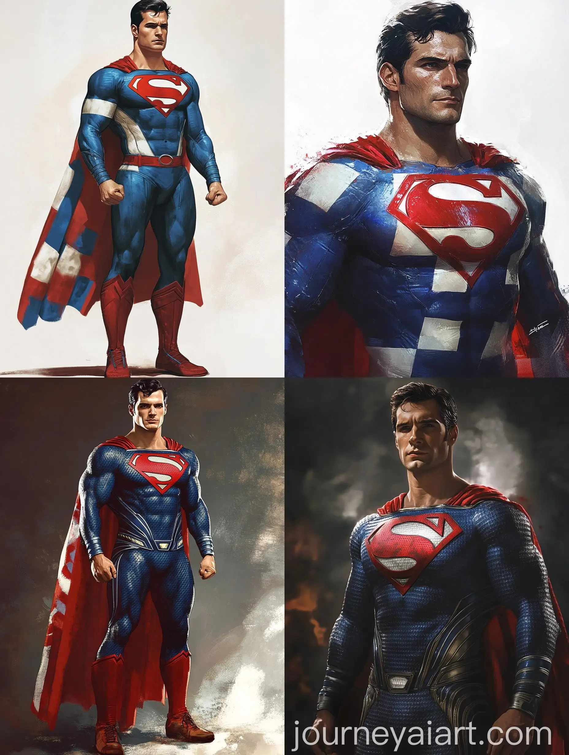 Superman-Suit-Redesigned-with-Croatian-Flag-Colors-and-Checkered-Design