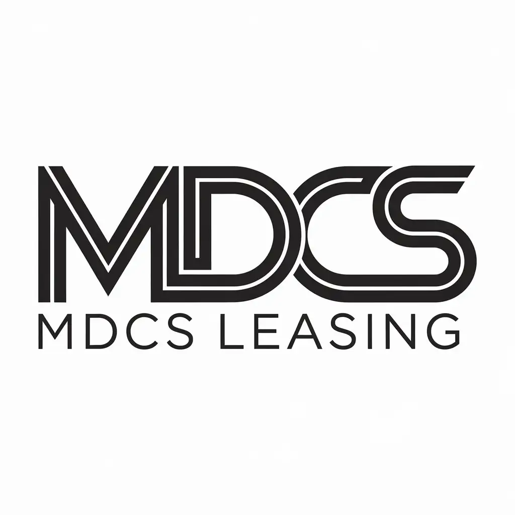 a vector logo design,with the text "MDCS LEASING", main symbol:MDCS,Moderate,be used in Automotive industry,clear background