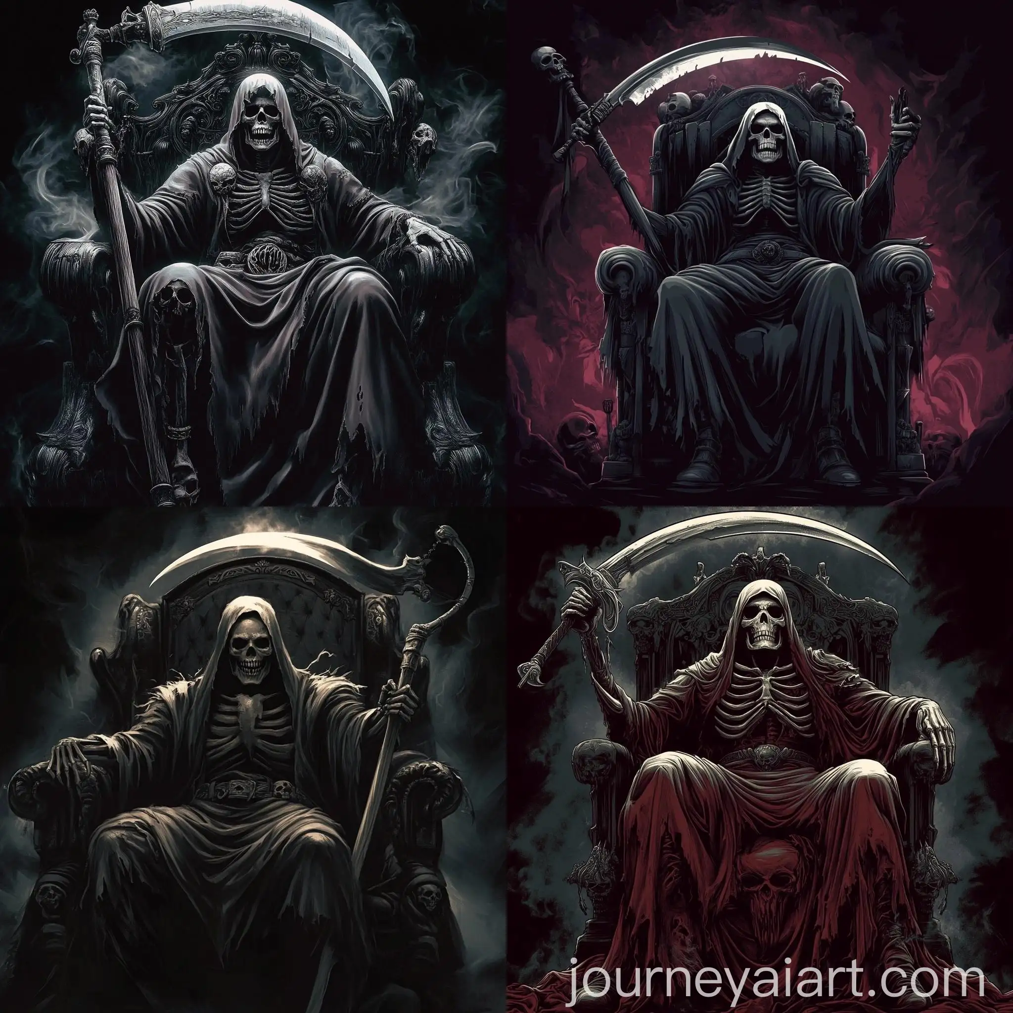 Grim-Reaper-on-Throne-Laughing-with-Scythe-in-Brutalist-Style